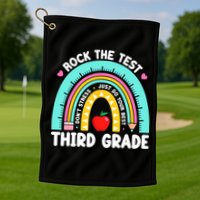3rd Grade Teacher Rock The Test Day Third Grade Testing Day  Golf Towel