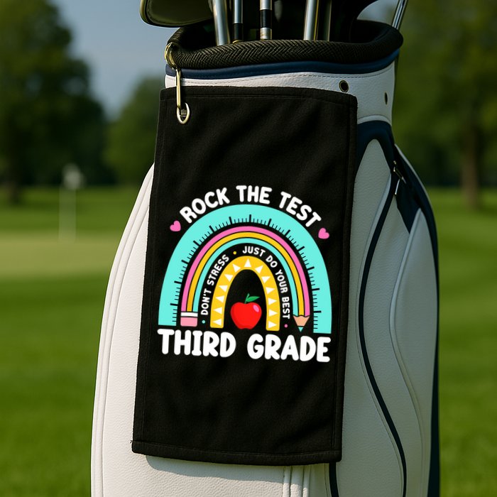 3rd Grade Teacher Rock The Test Day Third Grade Testing Day  Golf Towel