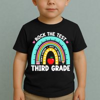 3rd Grade Teacher Rock The Test Day Third Grade Testing Day  Toddler T-Shirt