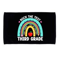 3rd Grade Teacher Rock The Test Day Third Grade Testing Day  Microfiber Hand Towel