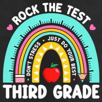 3rd Grade Teacher Rock The Test Day Third Grade Testing Day  Microfiber Hand Towel