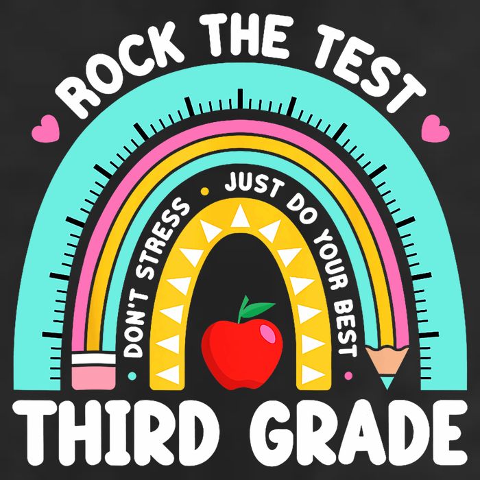 3rd Grade Teacher Rock The Test Day Third Grade Testing Day  Microfiber Hand Towel