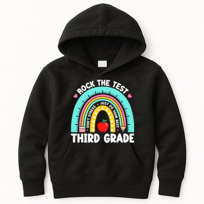 3rd Grade Teacher Rock The Test Day Third Grade Testing Day  Kids Hoodie