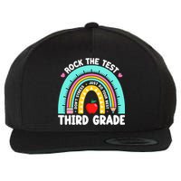 3rd Grade Teacher Rock The Test Day Third Grade Testing Day  Wool Snapback Cap