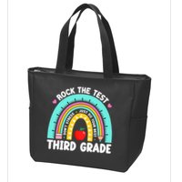 3rd Grade Teacher Rock The Test Day Third Grade Testing Day  Zip Tote Bag
