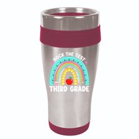 3rd Grade Teacher Rock The Test Day Third Grade Testing Day  16oz Travel Tumbler