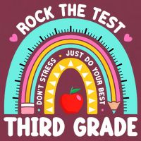 3rd Grade Teacher Rock The Test Day Third Grade Testing Day  16oz Travel Tumbler