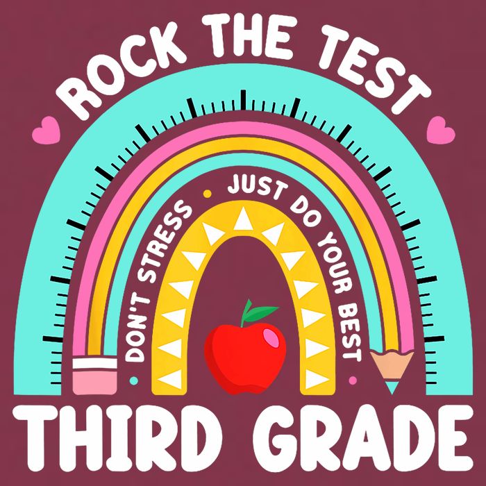 3rd Grade Teacher Rock The Test Day Third Grade Testing Day  16oz Travel Tumbler