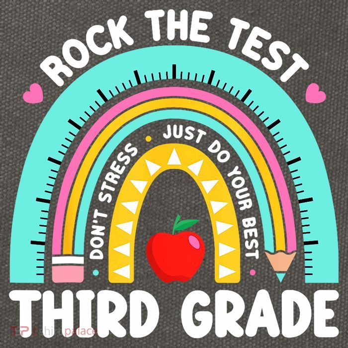 3rd Grade Teacher Rock The Test Day Third Grade Testing Day  Cotton Canvas Backpack