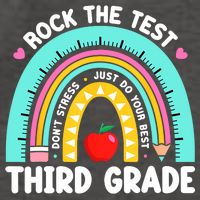 3rd Grade Teacher Rock The Test Day Third Grade Testing Day  Vector Backpack
