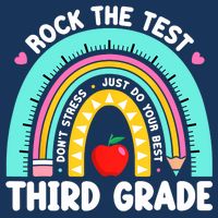 3rd Grade Teacher Rock The Test Day Third Grade Testing Day  Infant Baby Jersey Bodysuit