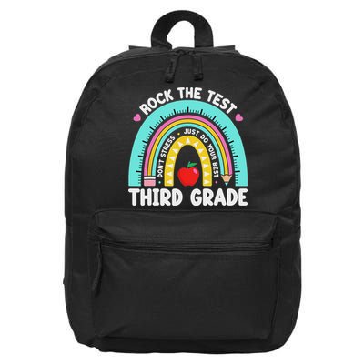 3rd Grade Teacher Rock The Test Day Third Grade Testing Day 16 in Basic Backpack