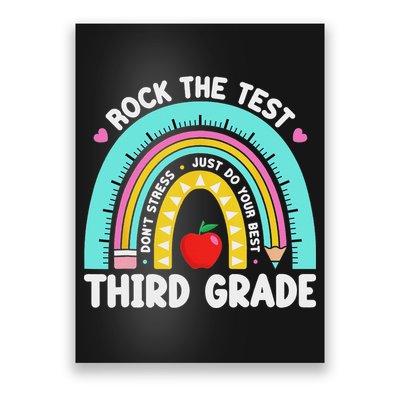 3rd Grade Teacher Rock The Test Day Third Grade Testing Day Poster