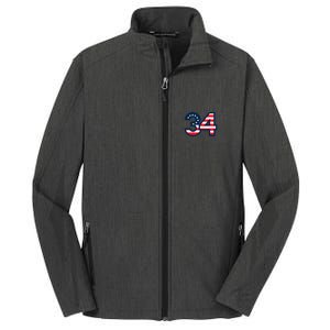 34 Guilty Trial Judge Usa Flag Core Soft Shell Jacket