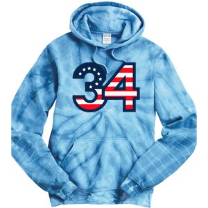 34 Guilty Trial Judge Usa Flag Tie Dye Hoodie