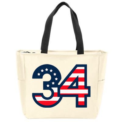 34 Guilty Trial Judge Usa Flag Zip Tote Bag