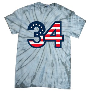 34 Guilty Trial Judge Usa Flag Tie-Dye T-Shirt