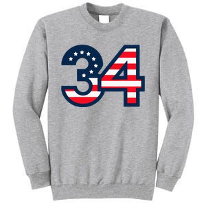 34 Guilty Trial Judge Usa Flag Tall Sweatshirt