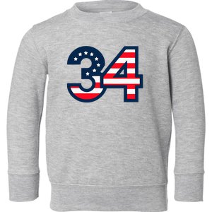 34 Guilty Trial Judge Usa Flag Toddler Sweatshirt