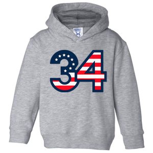 34 Guilty Trial Judge Usa Flag Toddler Hoodie