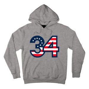 34 Guilty Trial Judge Usa Flag Tall Hoodie