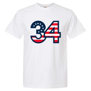 34 Guilty Trial Judge Usa Flag Garment-Dyed Heavyweight T-Shirt