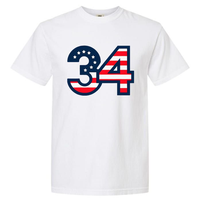 34 Guilty Trial Judge Usa Flag Garment-Dyed Heavyweight T-Shirt