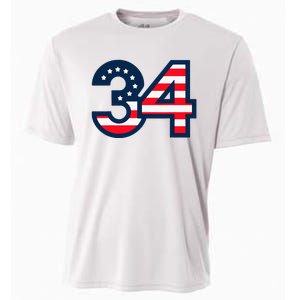 34 Guilty Trial Judge Usa Flag Cooling Performance Crew T-Shirt