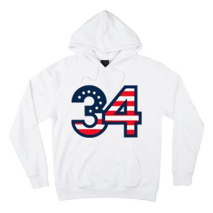 34 Guilty Trial Judge Usa Flag Hoodie