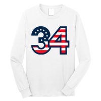 34 Guilty Trial Judge Usa Flag Long Sleeve Shirt