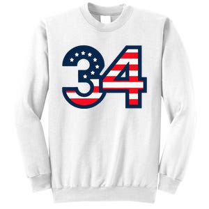 34 Guilty Trial Judge Usa Flag Sweatshirt