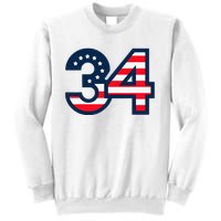 34 Guilty Trial Judge Usa Flag Sweatshirt