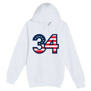 34 Guilty Trial Judge Usa Flag Premium Pullover Hoodie