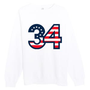 34 Guilty Trial Judge Usa Flag Premium Crewneck Sweatshirt