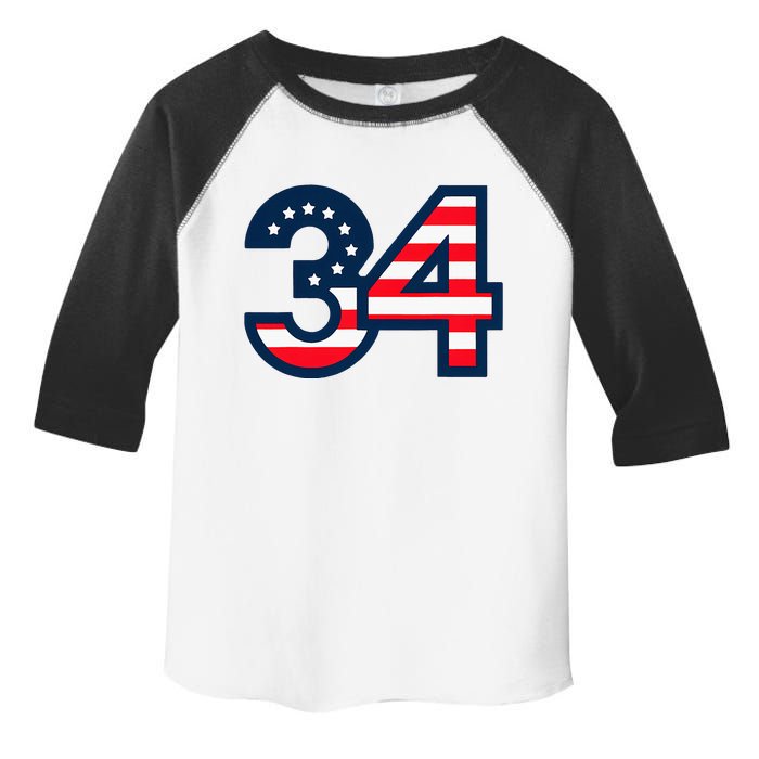 34 Guilty Trial Judge Usa Flag Toddler Fine Jersey T-Shirt