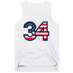 34 Guilty Trial Judge Usa Flag Tank Top