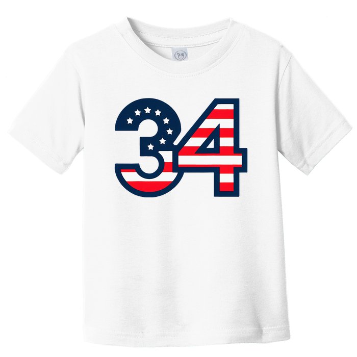 34 Guilty Trial Judge Usa Flag Toddler T-Shirt