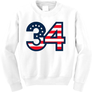 34 Guilty Trial Judge Usa Flag Kids Sweatshirt