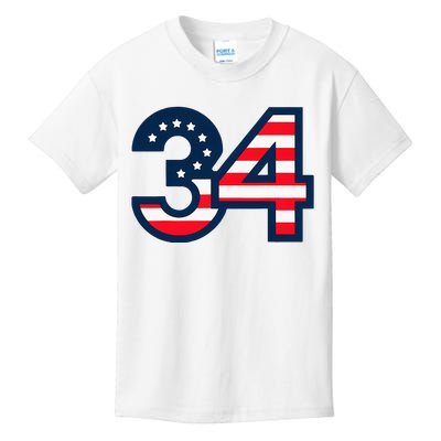 34 Guilty Trial Judge Usa Flag Kids T-Shirt