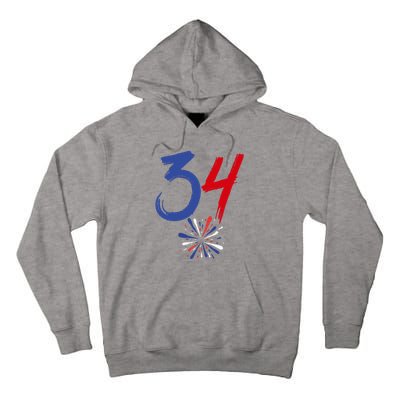 34 Guilty Trial Judge Usa Flag 4th Of July Tall Hoodie