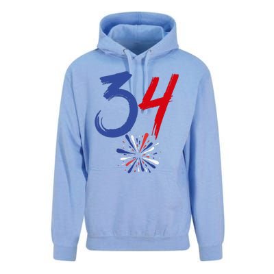 34 Guilty Trial Judge Usa Flag 4th Of July Unisex Surf Hoodie