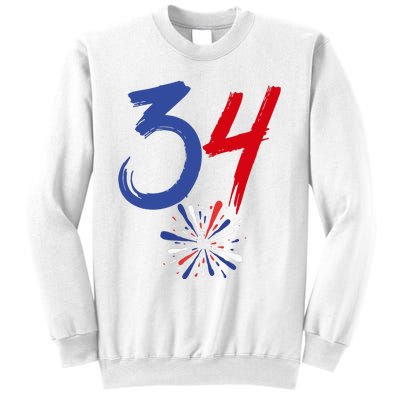 34 Guilty Trial Judge Usa Flag 4th Of July Sweatshirt