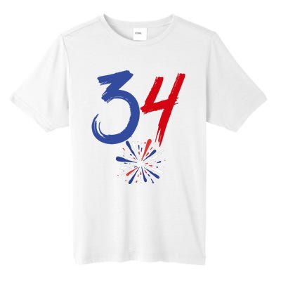 34 Guilty Trial Judge Usa Flag 4th Of July Tall Fusion ChromaSoft Performance T-Shirt