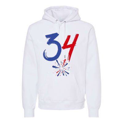 34 Guilty Trial Judge Usa Flag 4th Of July Premium Hoodie