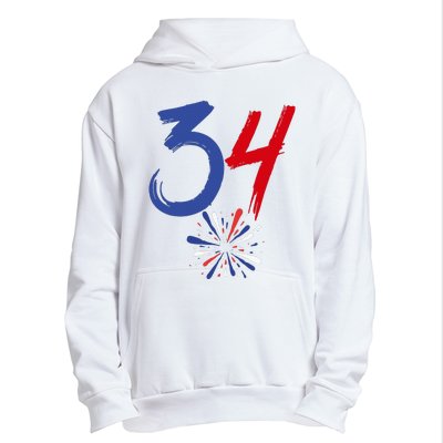 34 Guilty Trial Judge Usa Flag 4th Of July Urban Pullover Hoodie