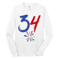 34 Guilty Trial Judge Usa Flag 4th Of July Tall Long Sleeve T-Shirt