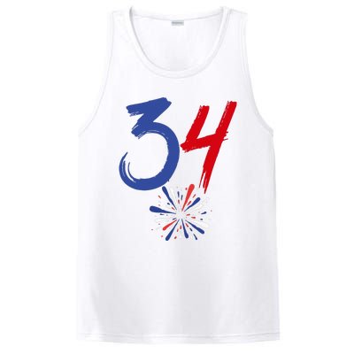 34 Guilty Trial Judge Usa Flag 4th Of July PosiCharge Competitor Tank