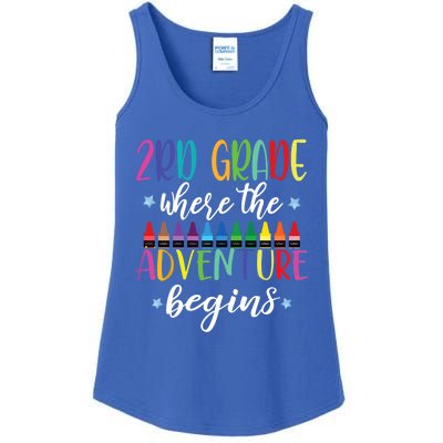 3Rd Grade Teacher Adventure Begins First Day Teachers Gift Ladies Essential Tank