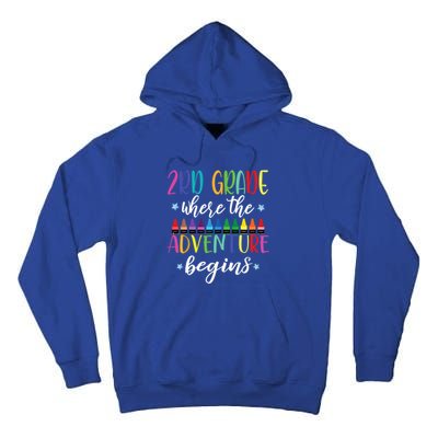 3Rd Grade Teacher Adventure Begins First Day Teachers Gift Tall Hoodie