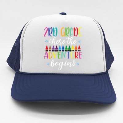 3Rd Grade Teacher Adventure Begins First Day Teachers Gift Trucker Hat